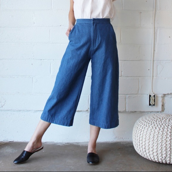 ESBY Pants - ESBY Ava Cropped pants - Denim